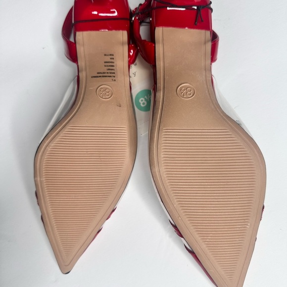 NWT A New Day Red and White Kitten Heels Size 8.5 - Picture 6 of 12
